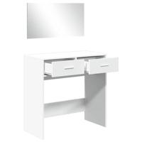 Kaptafel met spiegel 80x39x80 cm wit - thumbnail