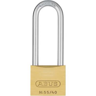 Abus hangslot solid 55/40mm goud - discus lang - sleutelslot
