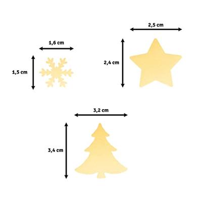 Vaessen Creative • figuurpons set sneeuwvlok ster kerstboom 3st.