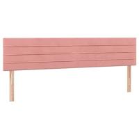 Hoofdbord LED 180x5x78/88 cm fluweel roze - thumbnail