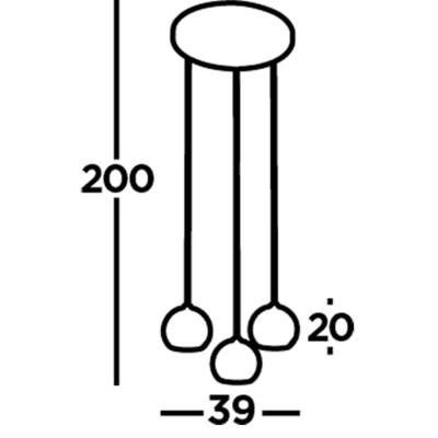 Searchlight Vide hanglampEindhoven - 1014-3BK