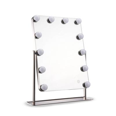 FlinQ Make-Up Spiegel Hollywood - 3 Lichtstanden - 46x38 cm - RVS