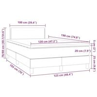Boxspring met matras en LED kunstleer grijs 120x190 cm - thumbnail