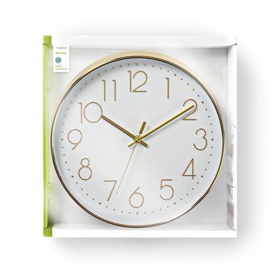 Ronde wandklok | Diameter 30 cm | Eenvoudig te lezen cijfers | Goud Ronde wandklok | Diameter 30 cm | Eenvoudig te lezen cijfers | Goud