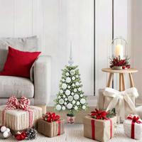 VidaXL Kerstboom met 150 led met standaard groen 65 cm pe - thumbnail