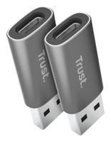 Trust USB 2.0 Adapter CALYX USB-A TO USB-C ADAPTER 2PACK - thumbnail