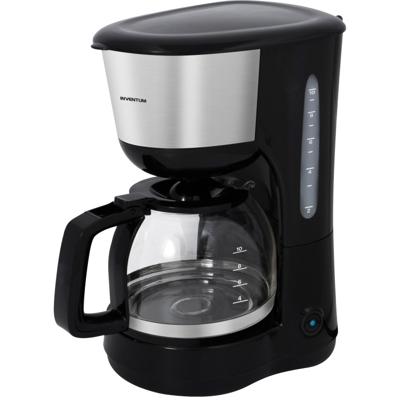 Koffiezetapparaat inventum 1.25liter zwart met rvs Koffiezetapparaat inventum 1.25liter zwart met rvs