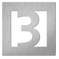 Hardbrass Vierkant huiscijfer Didheya 150mm. - RVS - thumbnail