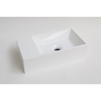 INK Fontein Contra Polystone Rechthoek Zonder Kraangat Links Glans Wit 40x22x10 cm INK Fontein Contra Polystone Rechthoek Zonder Kraangat Links Glans Wit 40x22x10 cm