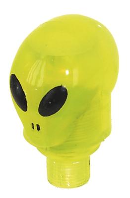 Ventieldop set 2x alien groen met led inclusief batterijen