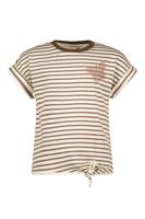 Like Flo Meisjes sweat top gestreept - Mud - thumbnail