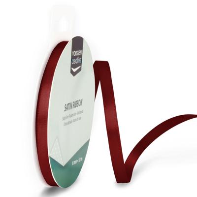 Vaessen Creative • satijn lint 6mmx10m donker rood