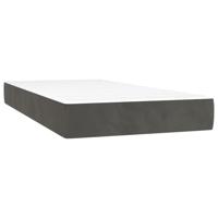 Boxspring met matras fluweel donkergrijs 120x190 cm - thumbnail