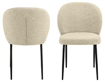 Sohome Eetkamerstoel 'Sophia' Bouclé, kleur Crème