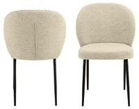 Sohome Eetkamerstoel 'Sophia' Bouclé, kleur Crème - thumbnail