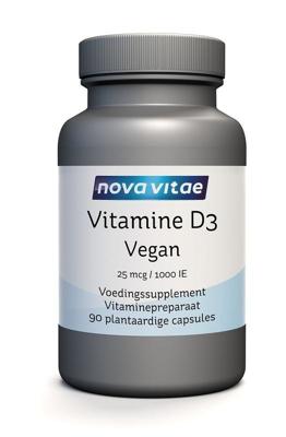 Nova Vitae Vitamine D3 1000IE/25mcg vegan 90 Vegetarische capsules