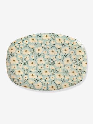 Rechthoekig melamine bord SUMMER BLOOM rice hemelsblauw Rechthoekig melamine bord SUMMER BLOOM rice hemelsblauw