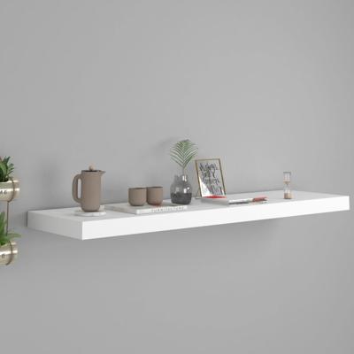 VidaXL Wandschap zwevend 90x23,5x3,8 cm mdf wit