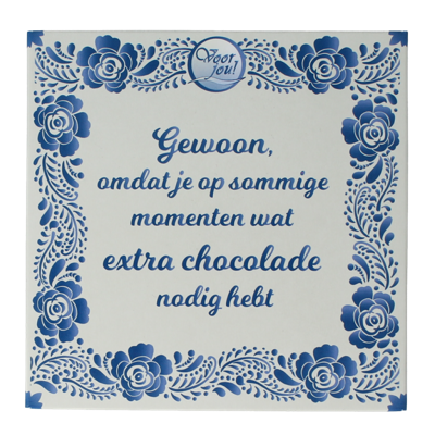Voor Jou! Wensreep Delftsblauw gewoon omdat 90 Gram