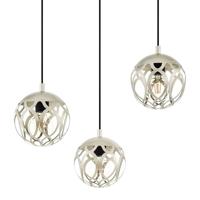 Eglo Decoratieve hanglampMirtazza 3-lichts zwart met creme - 99073 - thumbnail