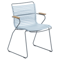 Houe Click Dining tuinstoel met arm Dusty Light Blue - thumbnail