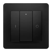 Draadloze Zigbee schakelaar van EcoDim - Geschikt voor 1 groep - Zwarte kleur - thumbnail