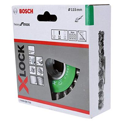 Bosch Accessories Schijfborstel Heavy for Inox X-LOCK, getordeerd, roestvrij, 115 mm, 0,5 mm Bosch Power Tools 2608620733 1 stuk(s) Bosch Accessories Schijfborstel Heavy for Inox X-LOCK, getordeerd, roestvrij, 115 mm, 0,5 mm Bosch Power Tools 2608620733 1 stuk(s)