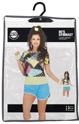 80&apos;s Gymnast Dames Kostuum