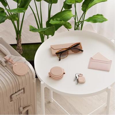 Satechi FindAll vegan-leather glasses case with Find My - Desert Rose
