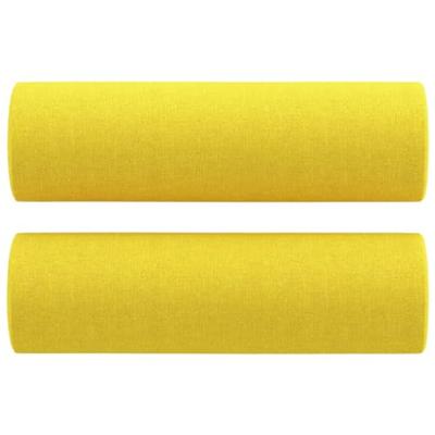 3-delige Loungeset met kussens stof lichtgeel