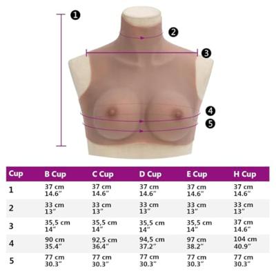 Borstprothese E-cup silicone tan