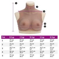 Borstprothese C-cup silicone tan - thumbnail