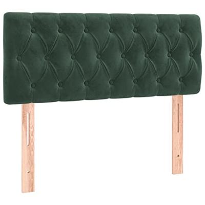 Boxspring met matras fluweel donkergroen 90x200 cm