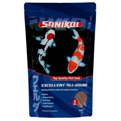 Sanikoi Excellent All-Round 3mm Koi Voer - Premium Vijvervoeding 3L voor Optimale Groei & Kleur