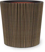 Capi groove nl conisch vaas 45x41 cm zwart goud - thumbnail