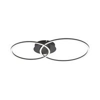 Just Light Moderne plafondlampIvanka 2-rings zwart - 14537-18 - thumbnail