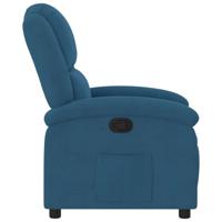Fauteuil verstelbaar fluweel blauw - thumbnail