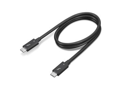 Lenovo Thunderbolt-kabel Thunderbolt 4 Thunderbolt (USB-C) stekker 0.70 m Zwart 8K UHD 4X91K16968