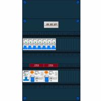 Groepenkast 230V 7 groepen Type B 2 aardlekschakelaars 30mA 6 automaten 16A B hoofdschakelaar 40A 2P - thumbnail