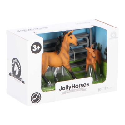 JollyHorses Pinto speelgoedpaard met veulen