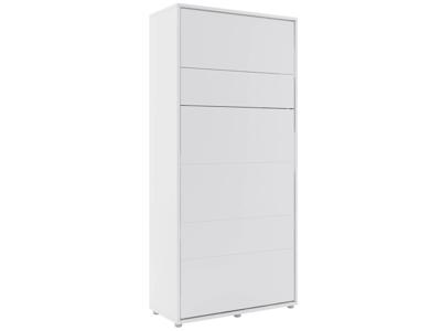 Opklapbed CONCEPTION PRO 90x200 cm mat wit (verticaal) met matras