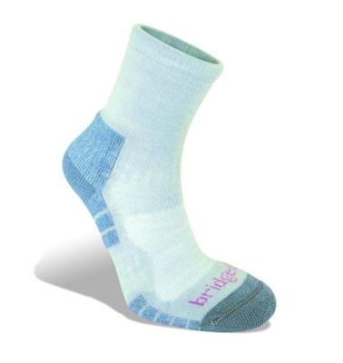Bridgedale Lightweight Merino Performance 3/4 Crew Dames Wandelsok Grey Smoky Blue L Bridgedale Lightweight Merino Performance 3/4 Crew Dames Wandelsok Grey Smoky Blue L