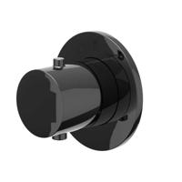 Afbouwdeel IVY Bond Inbouwthermostaat Symmetry Met Rond Rozet Zwart Chroom PVD - thumbnail