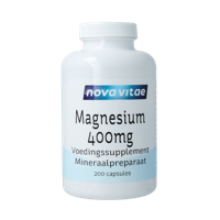 Nova Vitae Magnesium 400 mg 200 Vegetarische capsules - thumbnail