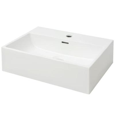 VidaXL Wastafel met kraangat wit 51,5x38,5x15 cm keramiek