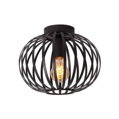 Lucide MANUELA - Plafonnière - Ø 25 cm - 1xE27 - Zwart