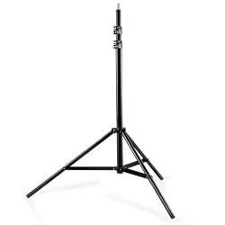 Walimex Achtergrondsysteemset 120-307 cm (2x stoffen achtergronden 2,85 x 6 m, 1 telescoopstang, 2 statieven en incl. transporttas) zwart en wit