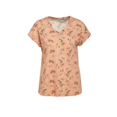 Fransa T-shirt met all over print zalm Fransa T-shirt met all over print zalm
