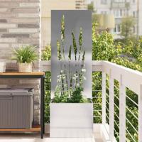 VidaXL Tuin privacy screen fretwerk zilver 50 x 140 cm roestvrij staal - thumbnail