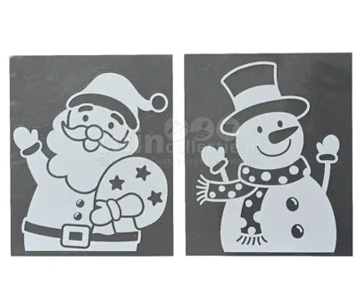 Raamsticker Kerst Wit Assorti 1st